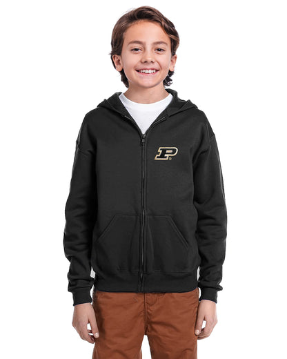 Little King NCAA Youth Boys Teen Full Zip Cotton Fleece Hoodie Sweatshirt With Embroidered Team Logo