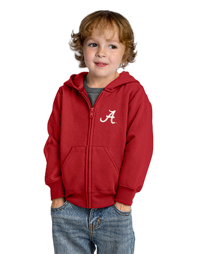 Little King NCAA Boys/Girls Toddler Full Zip Fleece Hoodie Sweatshirt with Embroidered Team Logo