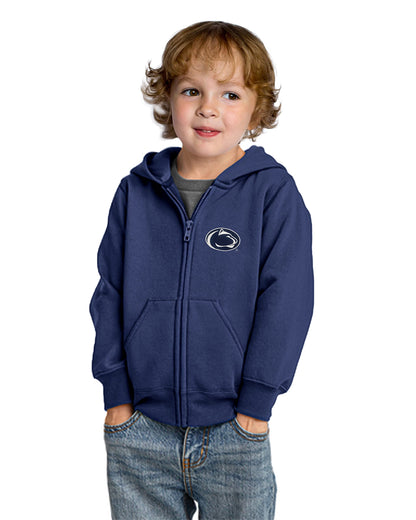 Little King NCAA Boys/Girls Toddler Full Zip Fleece Hoodie Sweatshirt with Embroidered Team Logo