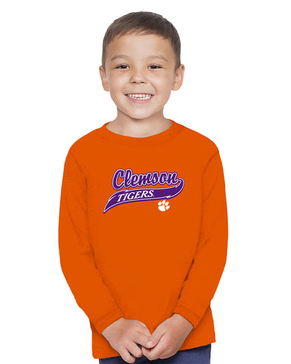 Little King NCAA Infant & Toddler Long Sleeve Tee-Varsity Logo-Team Colors