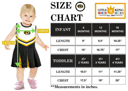 Little King NCAA Infant/Toddler Girls One Piece Team Cheer Jumper Dress