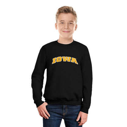 Little King NCAA Youth Boys Crewneck Sweatshirt With Tackle Twill Letters-Team Colors