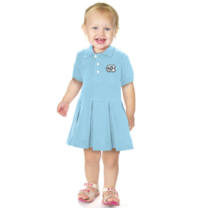 Little King NCAA Short Sleeve Infant and Toddler Girls Polo Dress-100% Cotton-Newborn and Infant