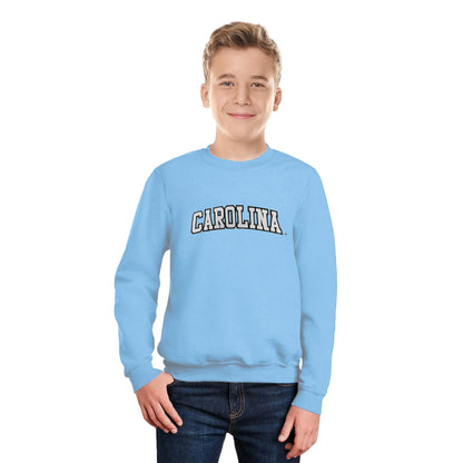 Little King NCAA Youth Boys Crewneck Sweatshirt With Tackle Twill Letters-Team Colors