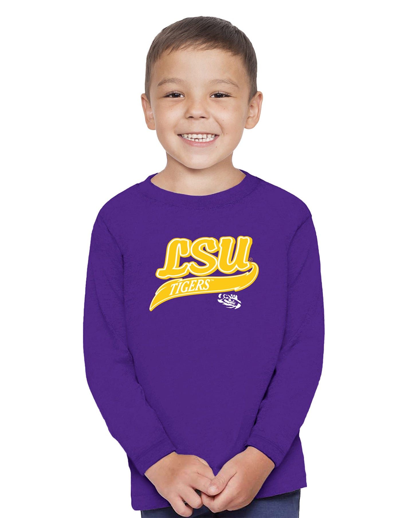 Little King NCAA Infant & Toddler Long Sleeve Tee-Varsity Logo-Team Colors