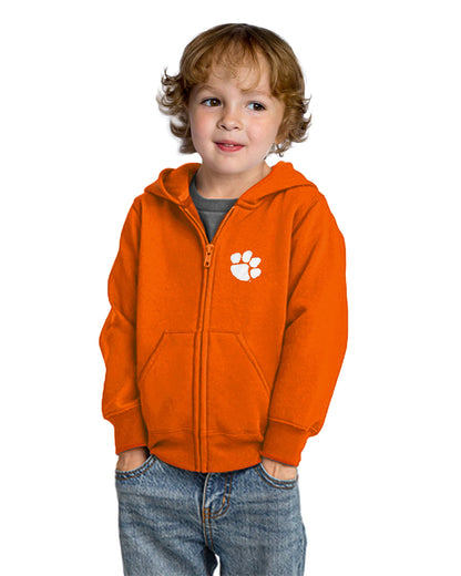 Little King NCAA Boys/Girls Toddler Full Zip Fleece Hoodie Sweatshirt with Embroidered Team Logo