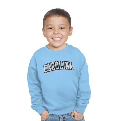 Little King NCAA Toddler Boys and Girls Crewneck Sweatshirt With Tackle Twill Letters-Team Colors