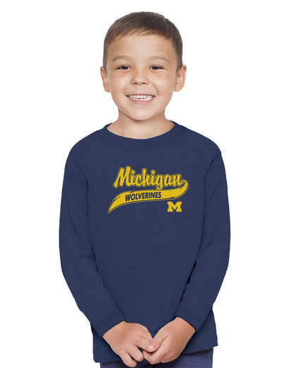 Little King NCAA Infant & Toddler Long Sleeve Tee-Varsity Logo-Team Colors