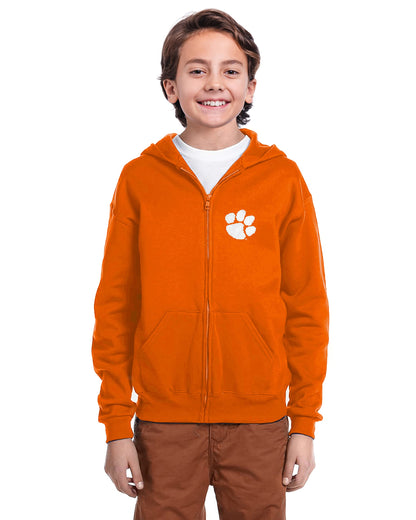 Little King NCAA Youth Boys Teen Full Zip Cotton Fleece Hoodie Sweatshirt With Embroidered Team Logo