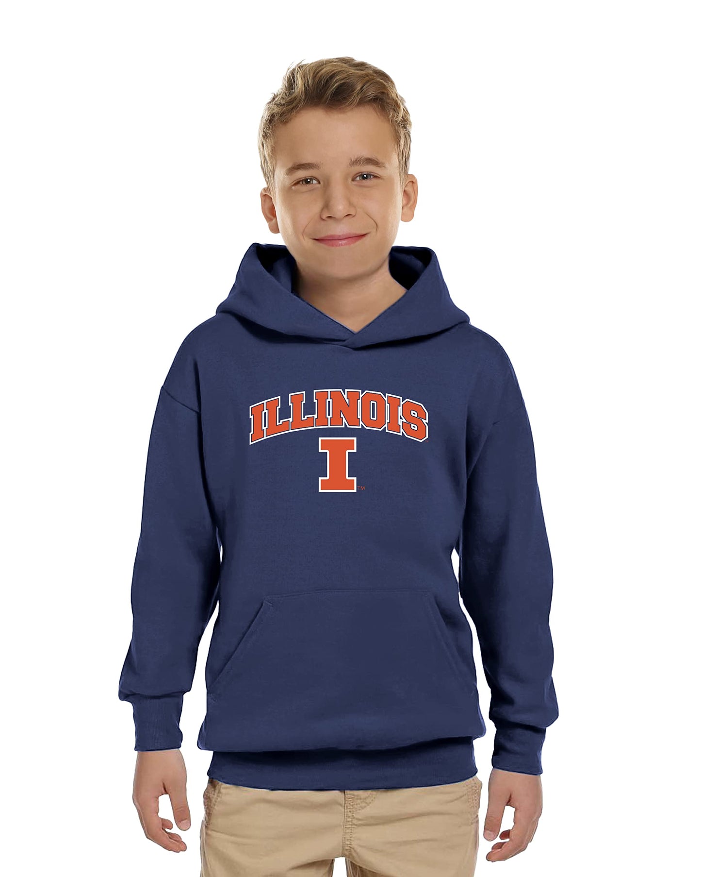 Little King NCAA Youth Boys Hoodie Sweatshirt-Arch Logo- Team Colors