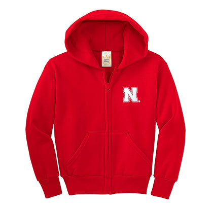 Little King NCAA Boys/Girls Toddler Full Zip Fleece Hoodie Sweatshirt with Embroidered Team Logo