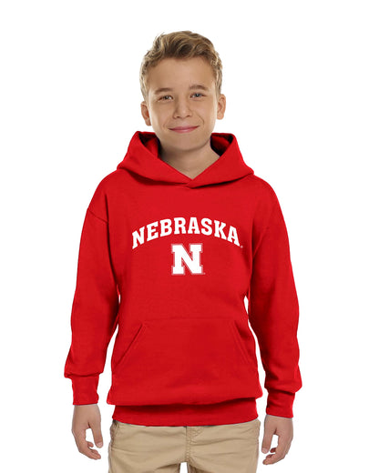 Little King NCAA Youth Boys Hoodie Sweatshirt-Arch Logo- Team Colors