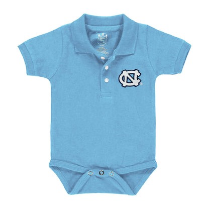 Little King NCAA Short Sleeve Polo Bodysuit Romper - Newborn and Infant Sizes