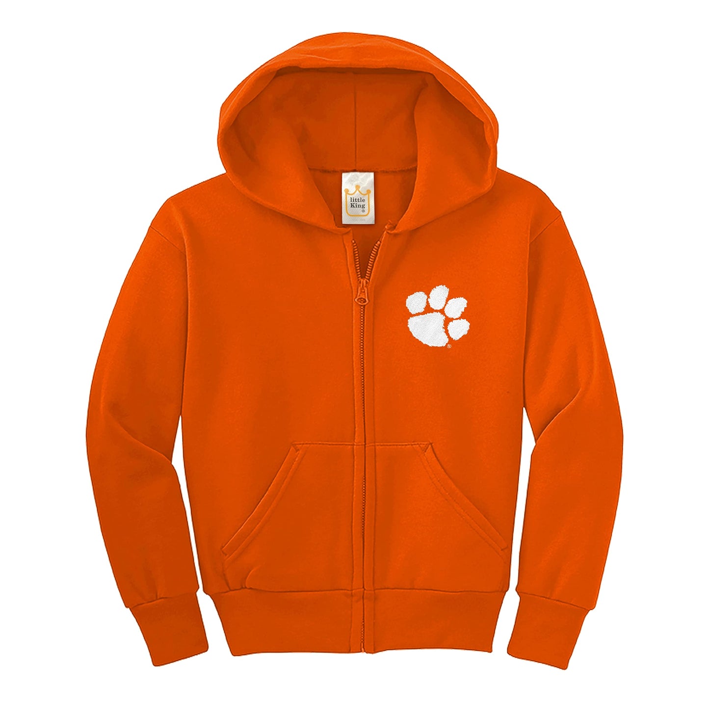 Little King NCAA Boys/Girls Toddler Full Zip Fleece Hoodie Sweatshirt with Embroidered Team Logo