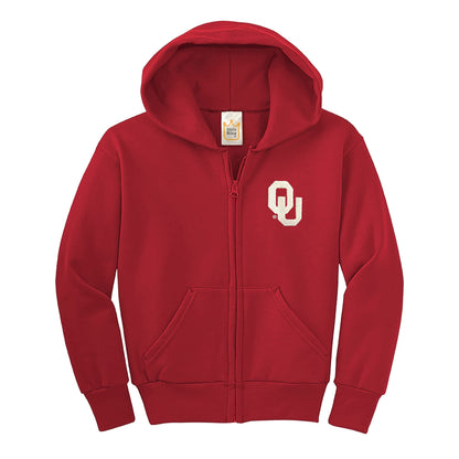 Little King NCAA Boys/Girls Infant Full Zip Cotton Fleece Hoodie Sweatshirt with Embroidered Team Logo