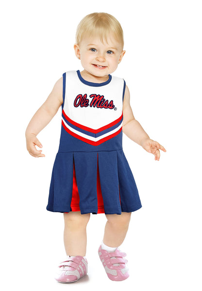 Little King NCAA Infant/Toddler Girls One Piece Team Cheer Jumper Dress