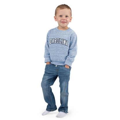 Little King NCAA Toddler Boys and Girls Crewneck Knobby Sweatshirt With Tackle Twill Letters