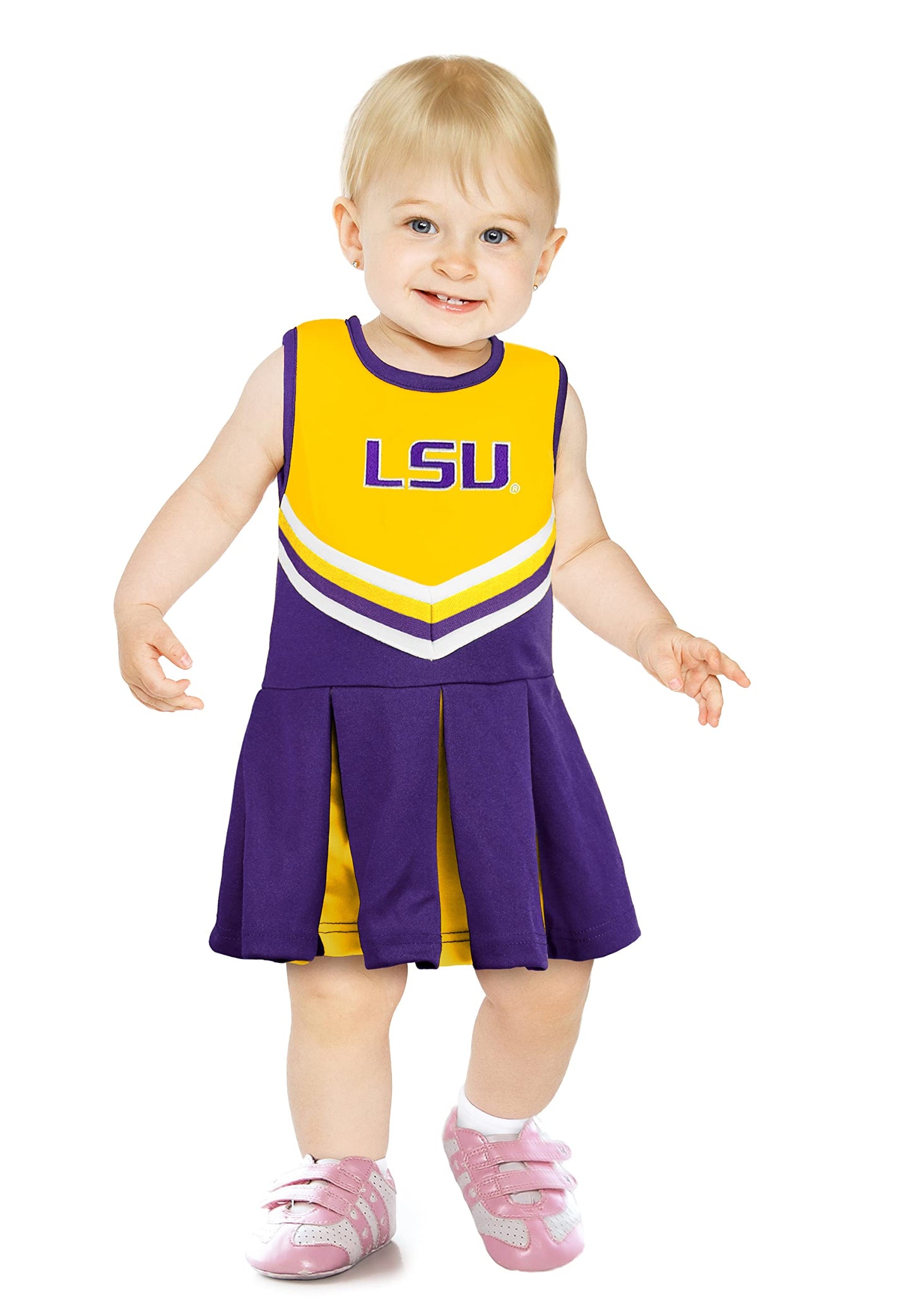 Little King NCAA Infant/Toddler Girls One Piece Team Cheer Jumper Dress