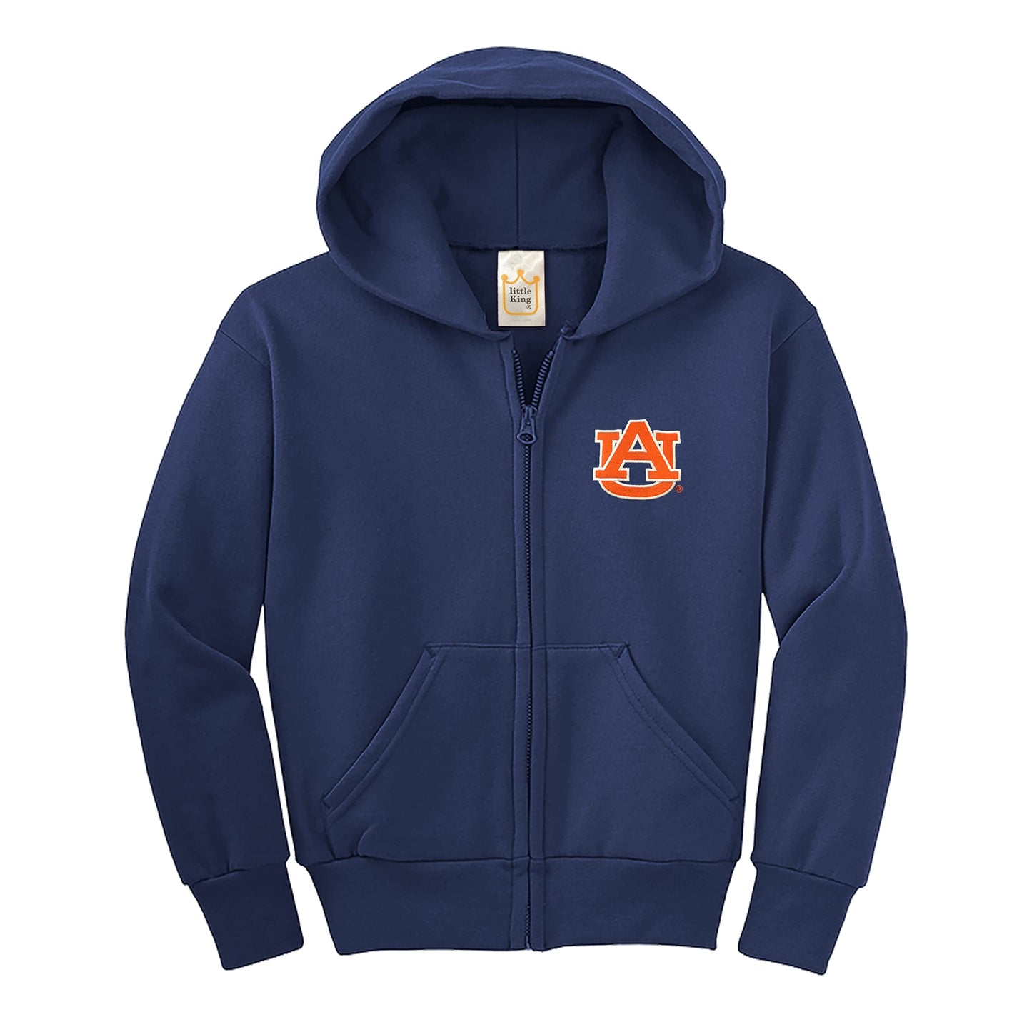 Little King NCAA Boys/Girls Infant Full Zip Cotton Fleece Hoodie Sweatshirt with Embroidered Team Logo