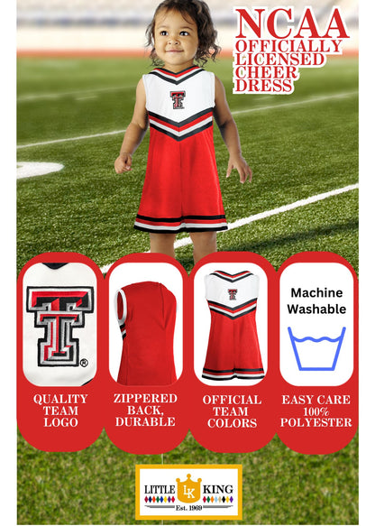 Little King NCAA Toddler/Youth Girls Team Cheer Jumper Dress