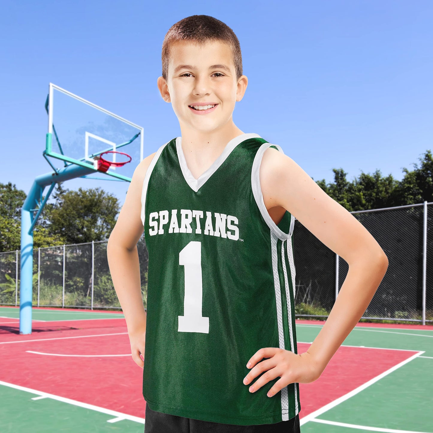 Little King NCAA-Full Court-Youth Boys Teen College Basketball Jersey