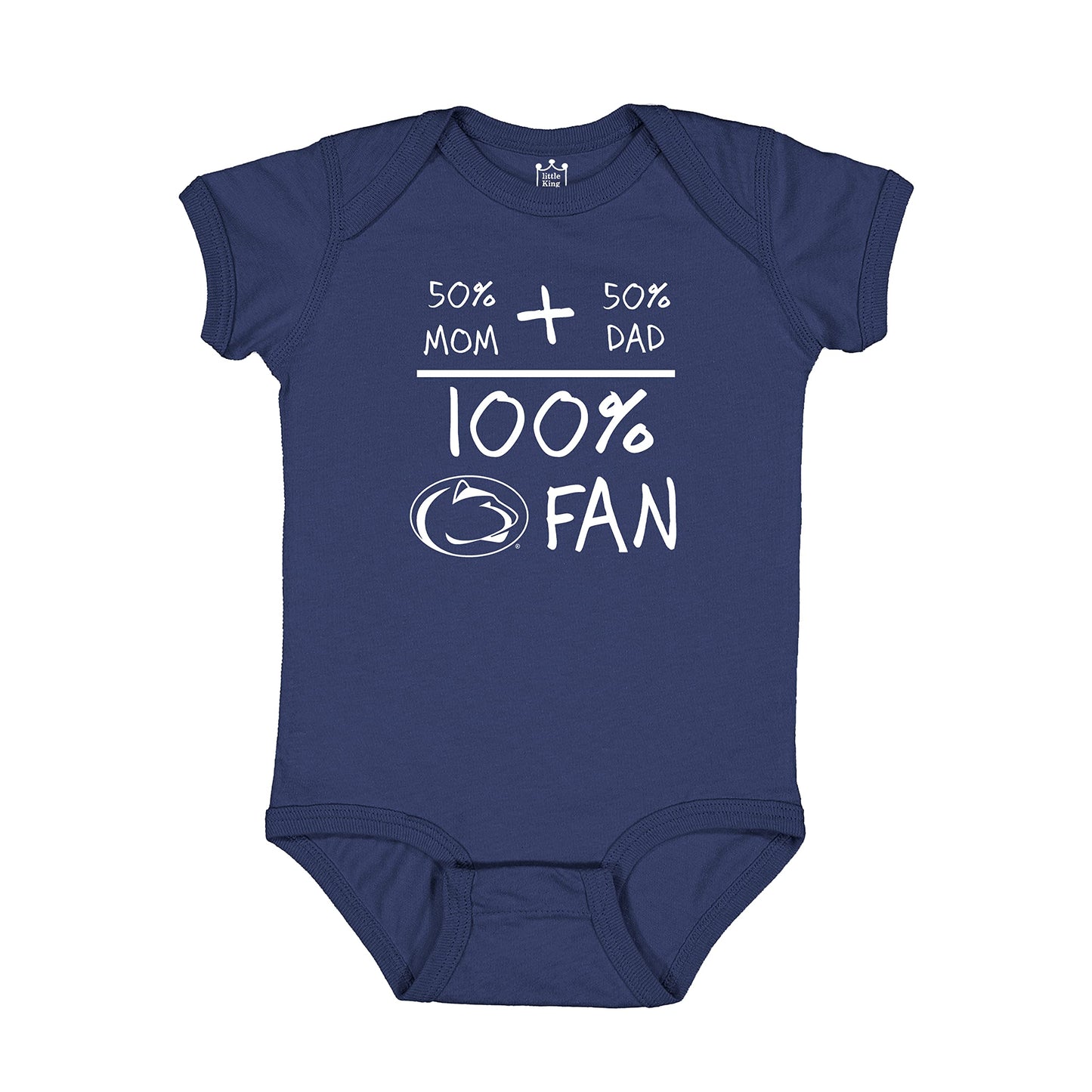 Little King NCAA Short Sleeve-100% Fan- Bodysuit Romper