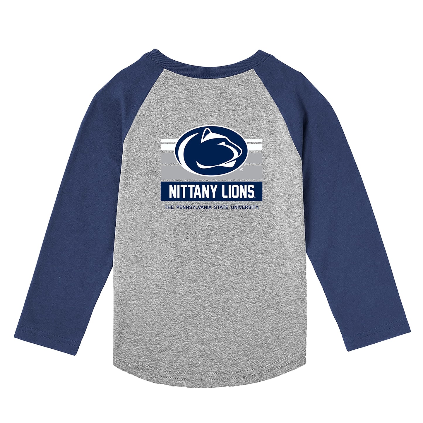 Little King NCAA Toddler Long Sleeve Raglan T Shirt-Team Logo-Team Colors