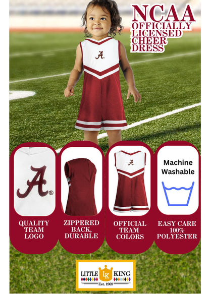 Little King NCAA Toddler/Youth Girls Team Cheer Jumper Dress