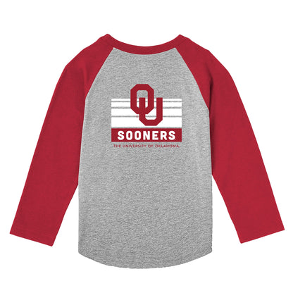 Little King NCAA Toddler Long Sleeve Raglan T Shirt-Team Logo-Team Colors