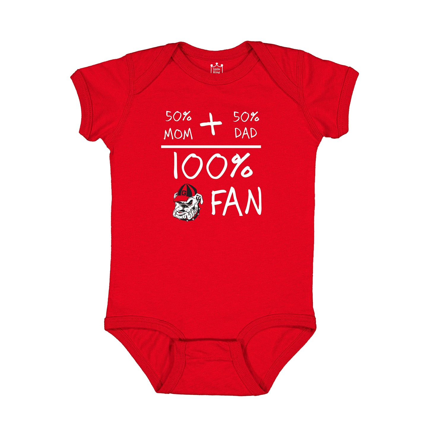 Little King NCAA Short Sleeve-100% Fan- Bodysuit Romper