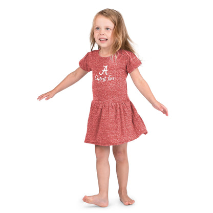 Little King NCAA Toddler Girls Knobby Dress-Cutest Fan