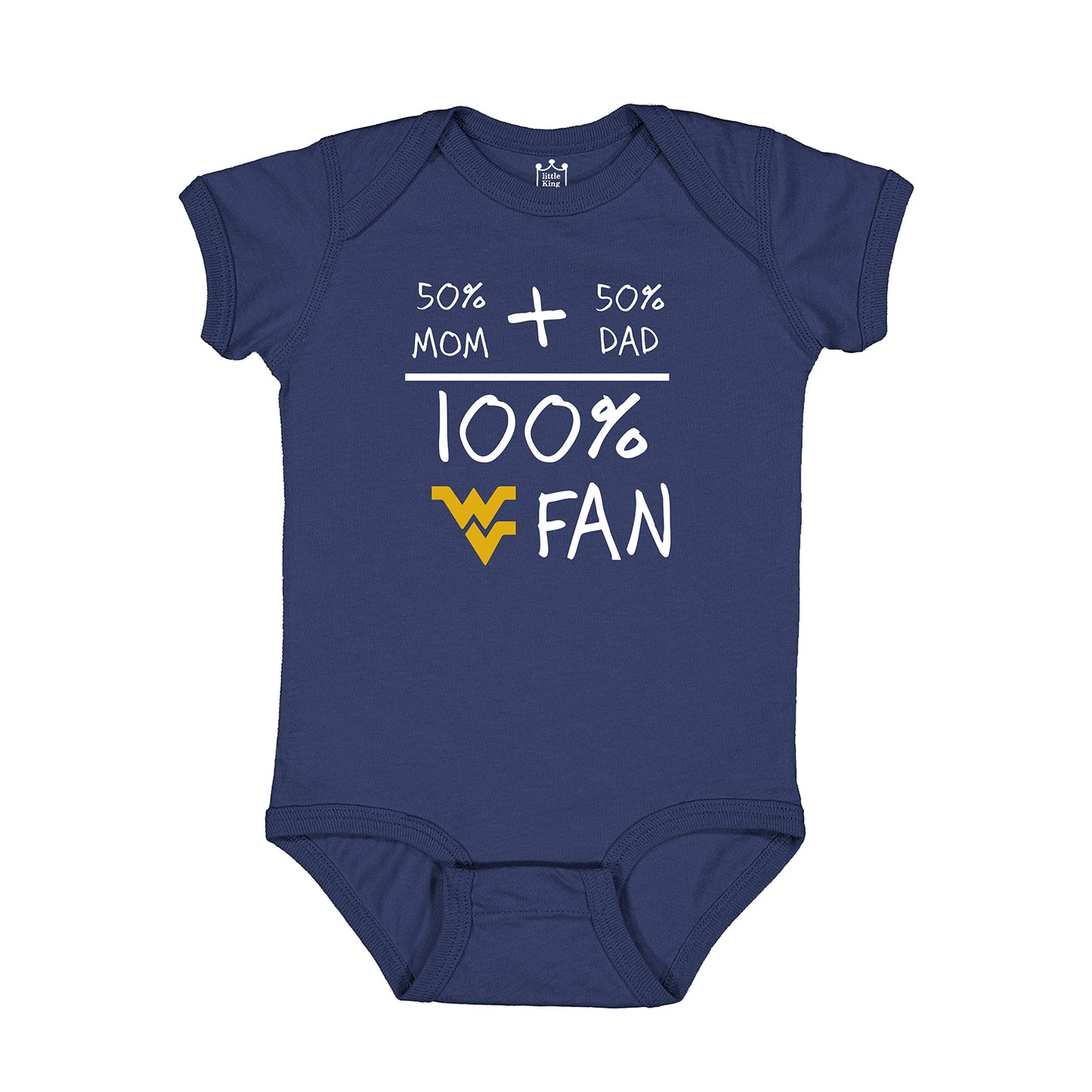 Little King NCAA Short Sleeve-100% Fan- Bodysuit Romper