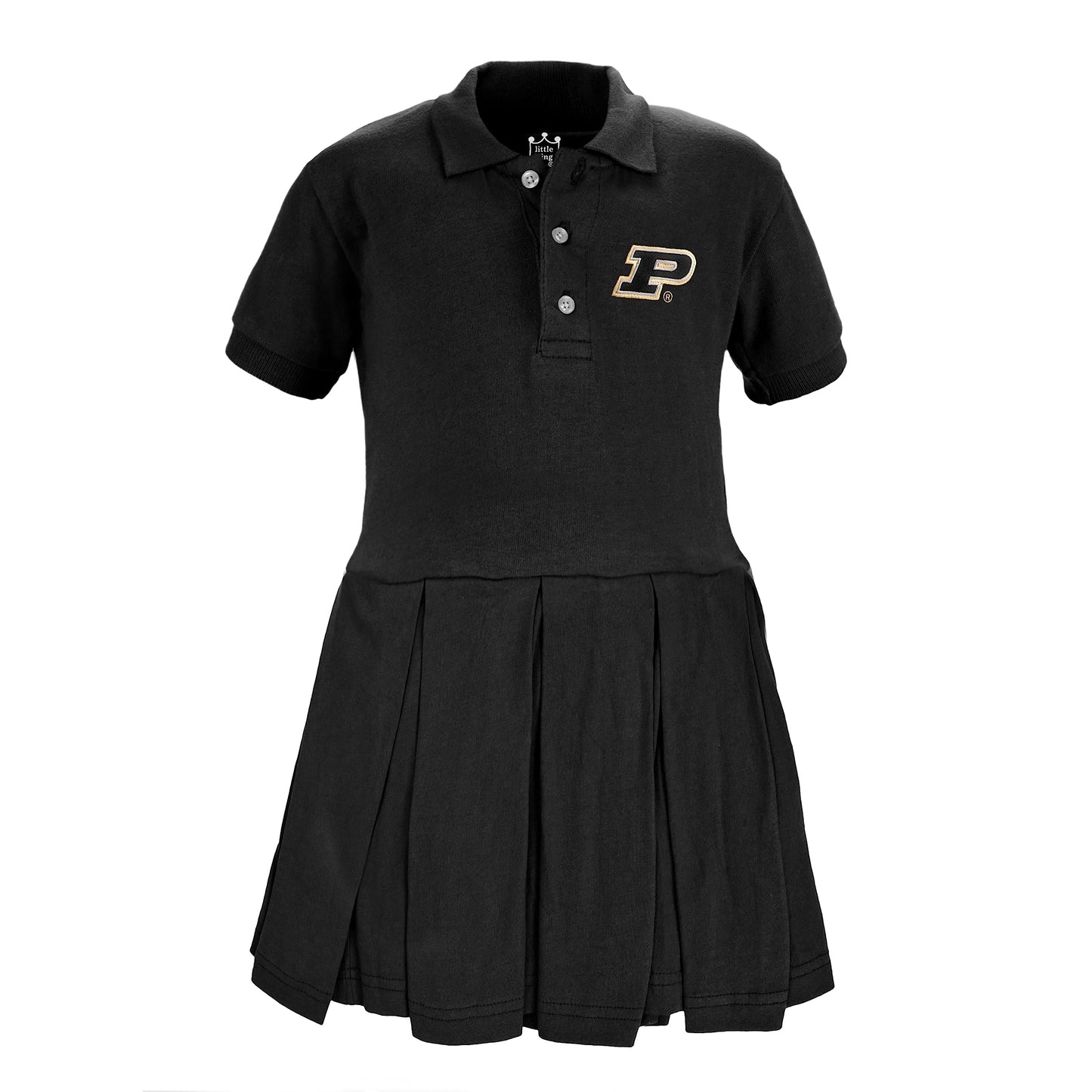 Little King NCAA Short Sleeve Infant and Toddler Girls Polo Dress-100% Cotton-Newborn and Infant