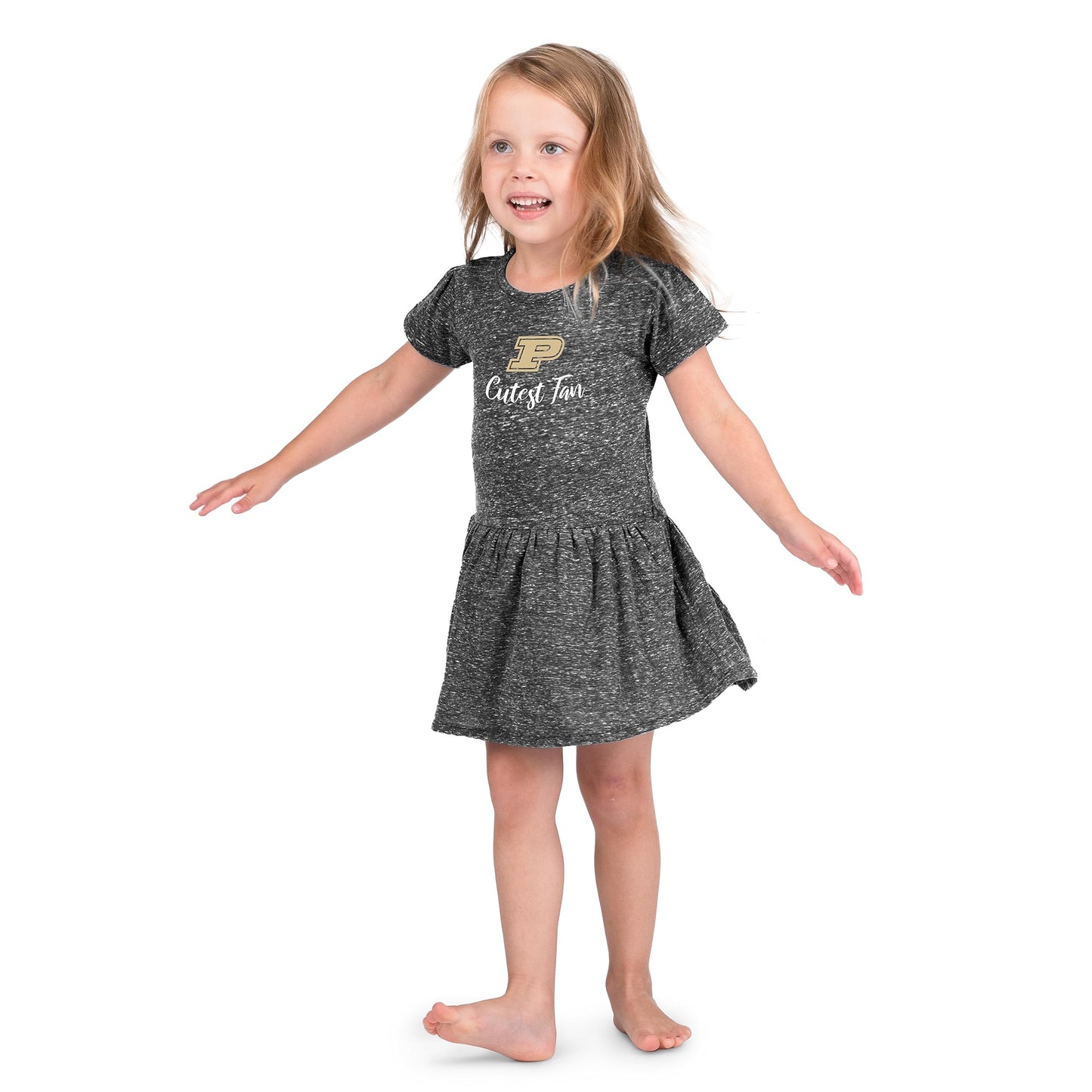 Little King NCAA Toddler Girls Knobby Dress-Cutest Fan