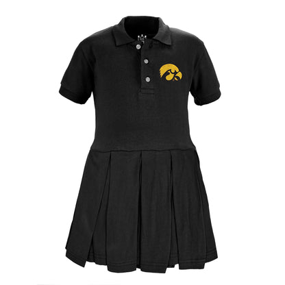 Little King NCAA Short Sleeve Infant and Toddler Girls Polo Dress-100% Cotton-Newborn and Infant