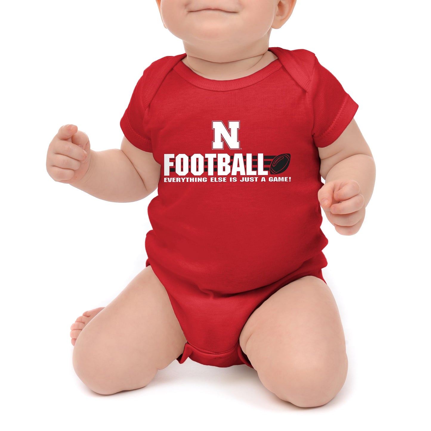 Little King NCAA Short Sleeve College Football Onesie Bodysuit-100% Cotton