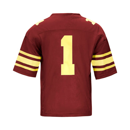 Little King NCAA -Touchdown Pass-Youth Teen Boys Team Football Jersey-Iowa State Cyclones-Cardinal #1-Youth XL