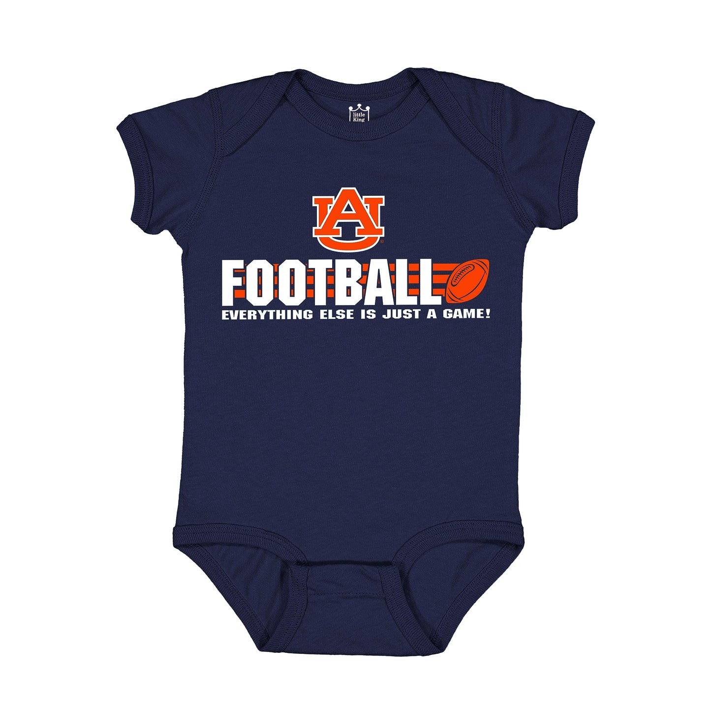 Little King NCAA Short Sleeve College Football Onesie Bodysuit-100% Cotton