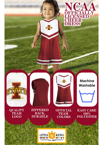 Little King NCAA Toddler/Youth Girls Team Cheer Jumper Dress