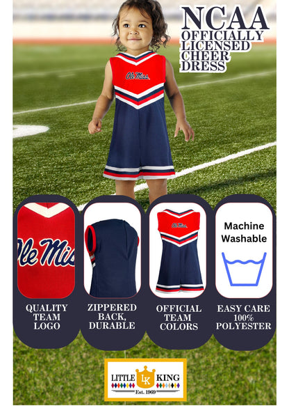 Little King NCAA Toddler/Youth Girls Team Cheer Jumper Dress