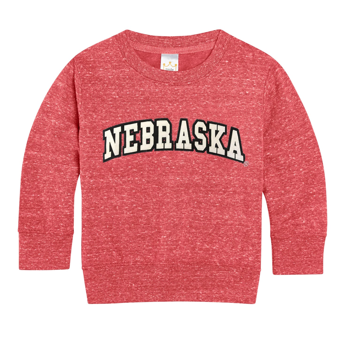 Little King NCAA Toddler Boys and Girls Crewneck Knobby Sweatshirt With Tackle Twill Letters