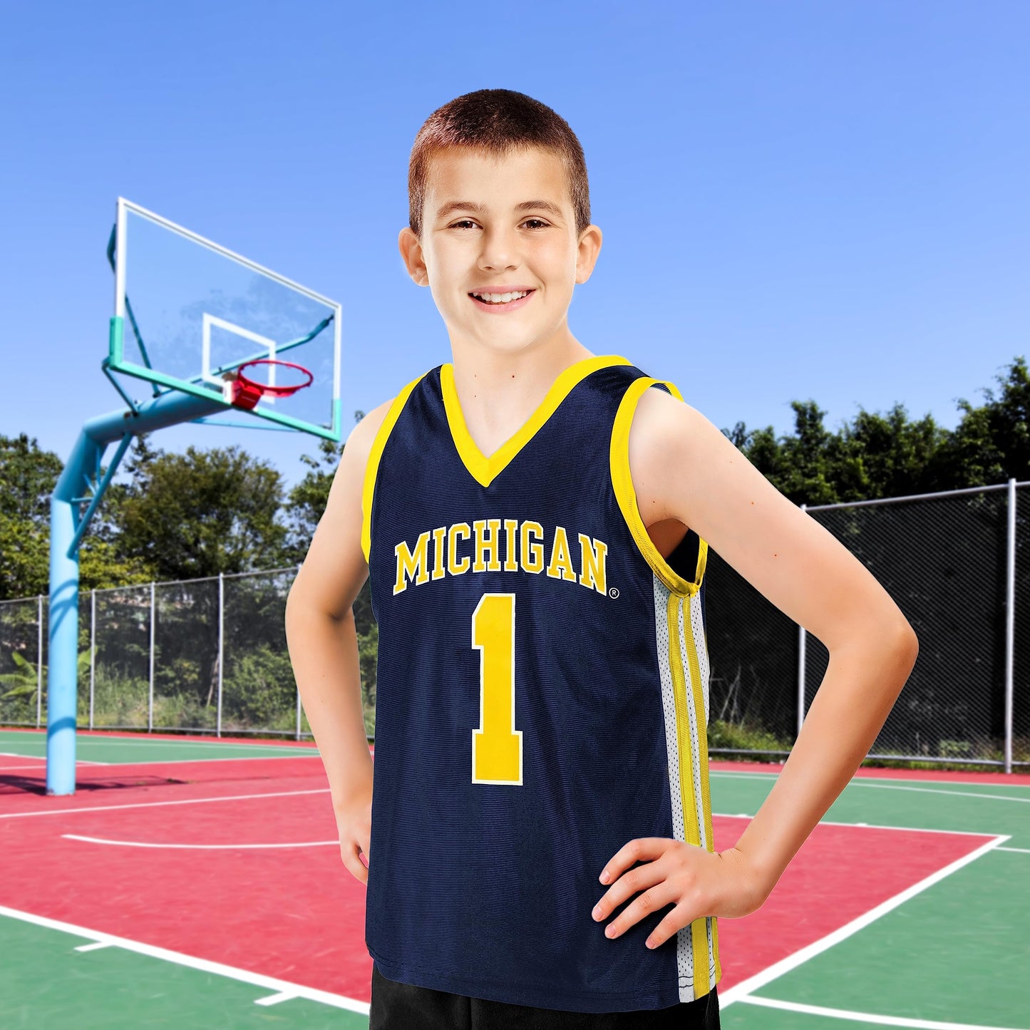 Little King NCAA-Full Court-Youth Boys Teen College Basketball Jersey