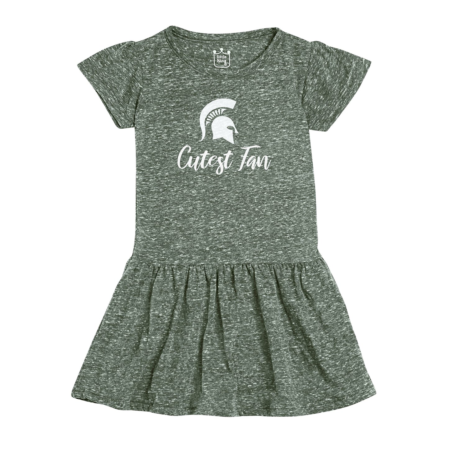 Little King NCAA Toddler Girls Knobby Dress-Cutest Fan