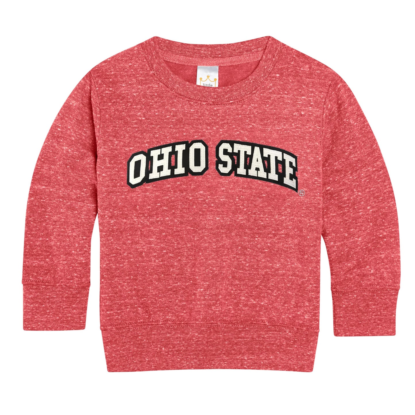 Little King NCAA Toddler Boys and Girls Crewneck Knobby Sweatshirt With Tackle Twill Letters