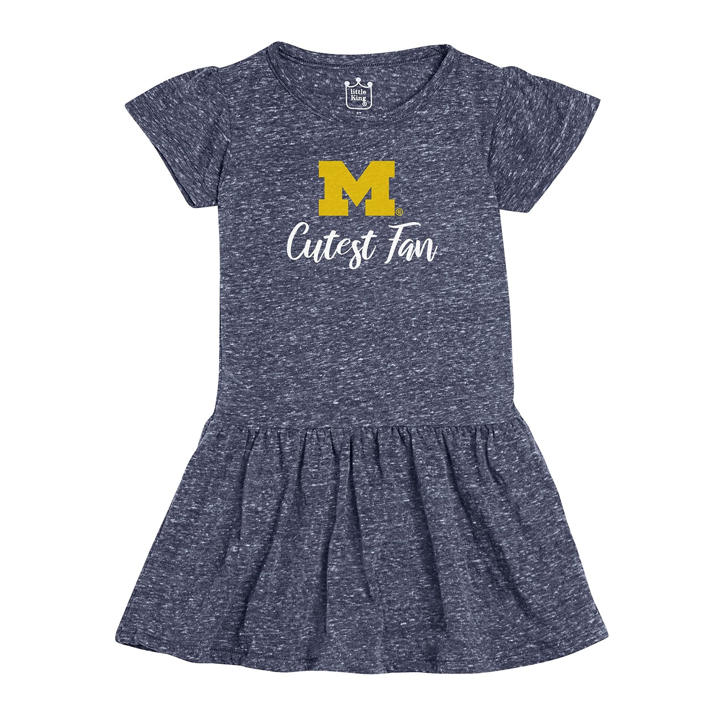 Little King NCAA Toddler Girls Knobby Dress-Cutest Fan