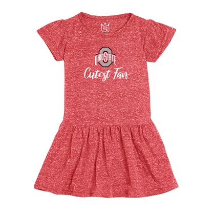 Little King NCAA Toddler Girls Knobby Dress-Cutest Fan