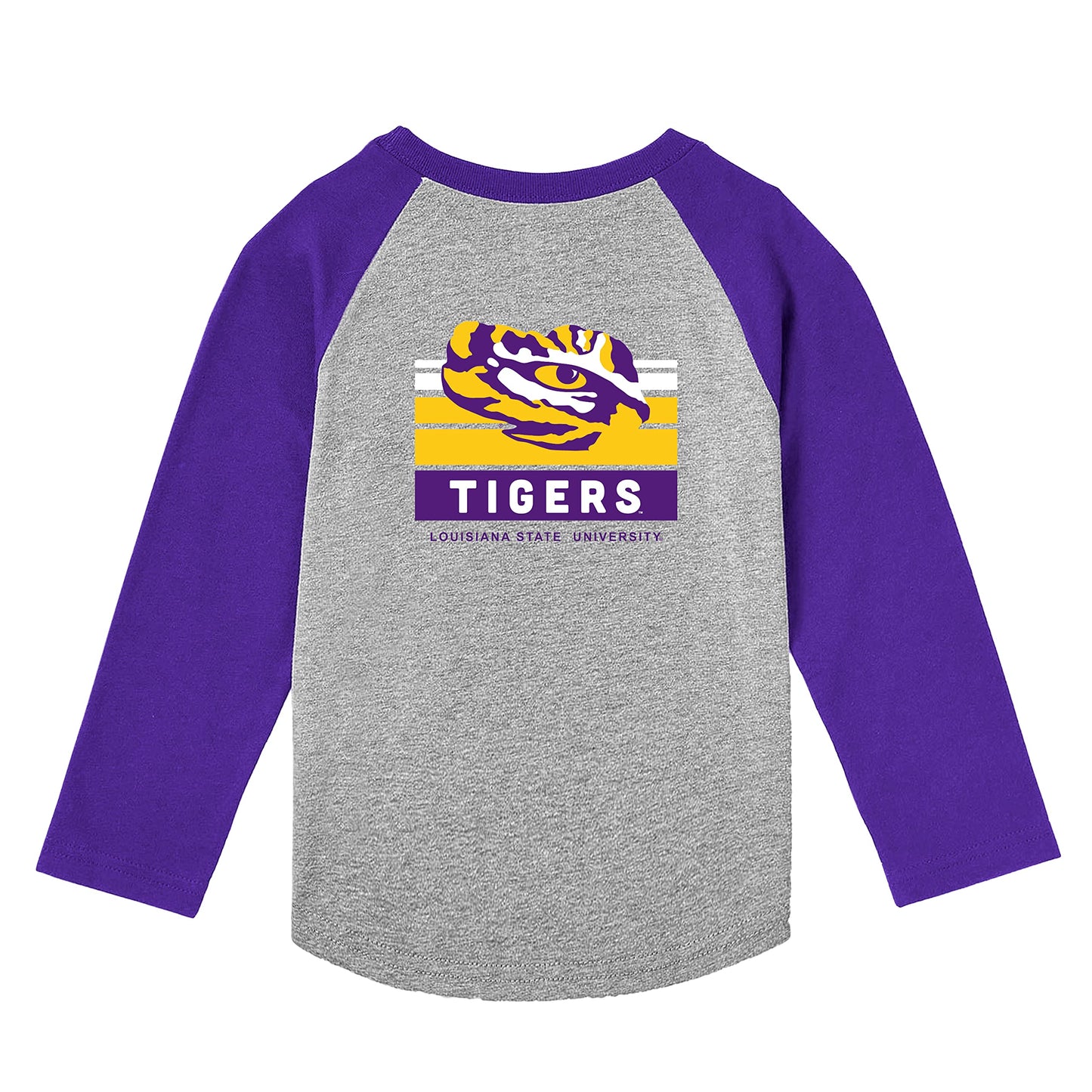 Little King NCAA Toddler Long Sleeve Raglan T Shirt-Team Logo-Team Colors