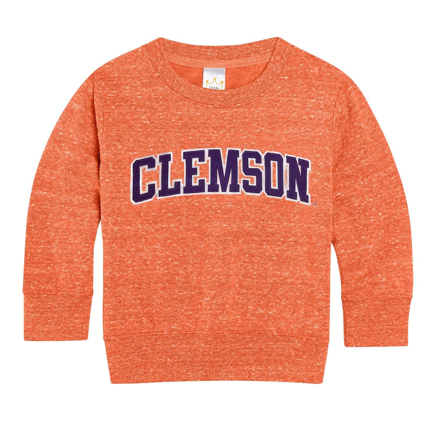 Little King NCAA Toddler Boys and Girls Crewneck Knobby Sweatshirt With Tackle Twill Letters