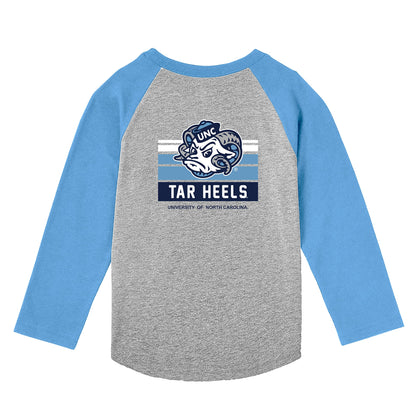 Little King NCAA Toddler Long Sleeve Raglan T Shirt-Team Logo-Team Colors