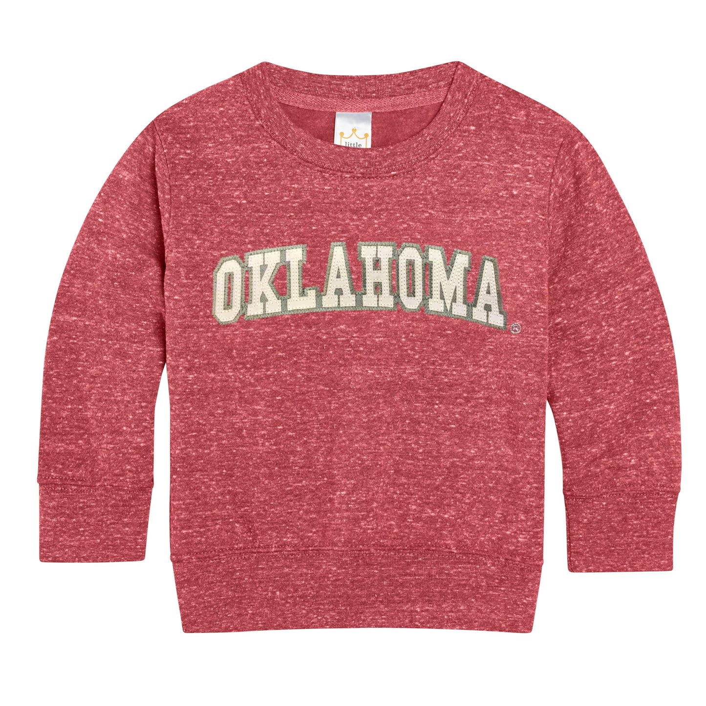 Little King NCAA Toddler Boys and Girls Crewneck Knobby Sweatshirt With Tackle Twill Letters